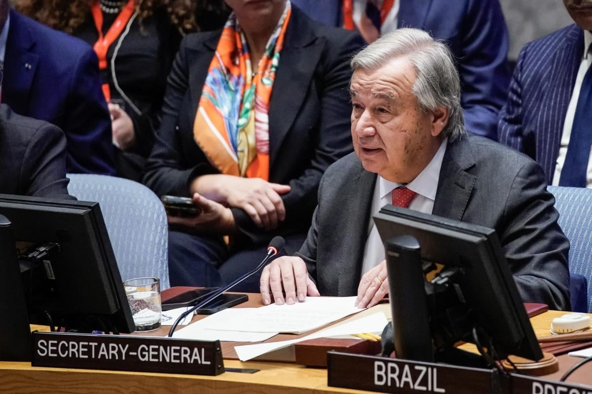 Onu, il segretario Guterres su Hamas: “I loro attacchi non nascono …