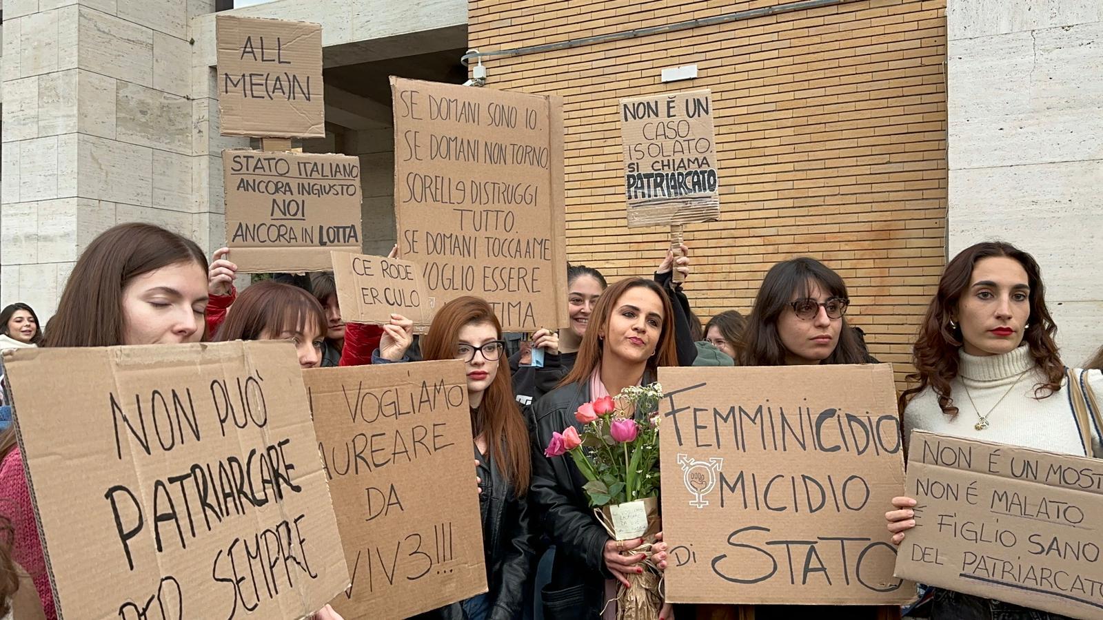 Manifestazione alla Sapienza