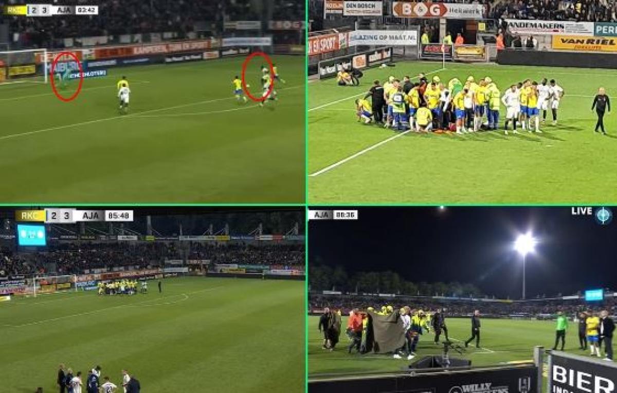 Il video shock dell’infortunio del portiere del Waalwijk, Etienne V…