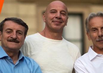 Aldo, Giovanni e Giacomo sul set del nuovo film di Natale