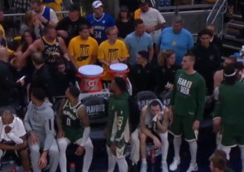 NBA, Bucks eliminati. Beverley tira il pallone addosso a un tifoso dei Pacers | VIDEO