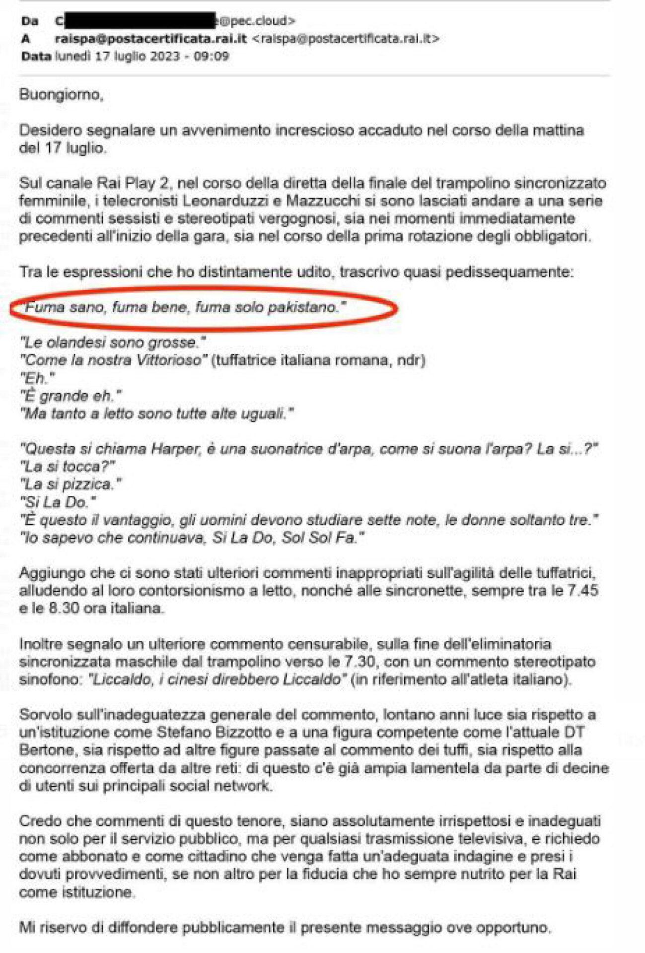 Mondiali di nuoto, dai commentatori Rai frasi sessiste e razziste durante la telecronaca dei tuffi: avviato procedimento disciplinare