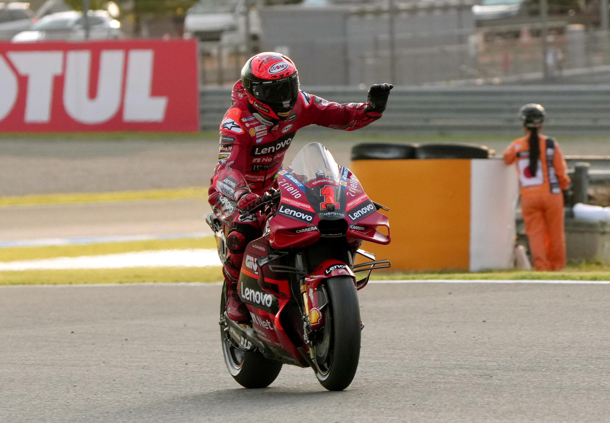 MotoGP, Pecco Bagnaia dopo le libere a Motegi: “Felice dei progressi”