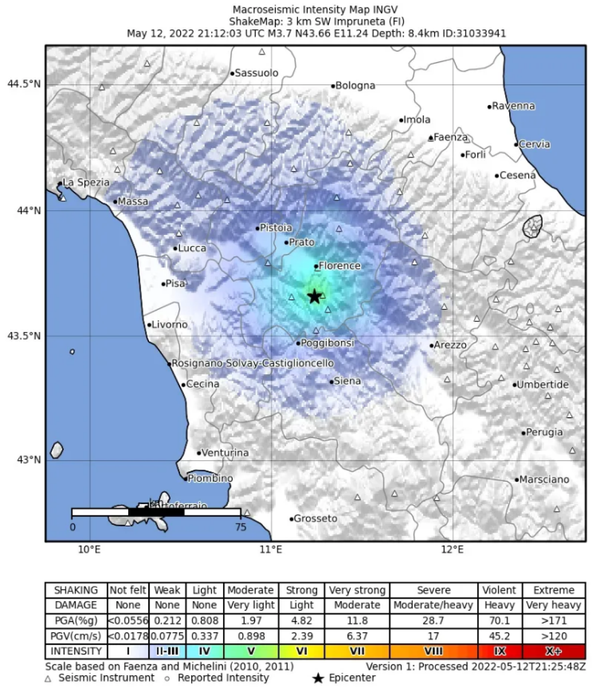 Nuovo terremoto a Firenze di magnitudo 3.7: gente in strada