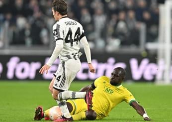 Juventus-Nantes 1-1, Blas risponde a Vlahovic: si decide tutto al ritorno