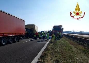 Treviso, incidente sull’A27 all’altezza di Mareno di Piave: quattro mezzi coinvolti, traffico in tilt