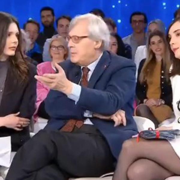 Vittorio Sgarbi a Domenica in: “Le ragazze del 2000, tutte tro*e”. La reazione della figlia (VIDEO)