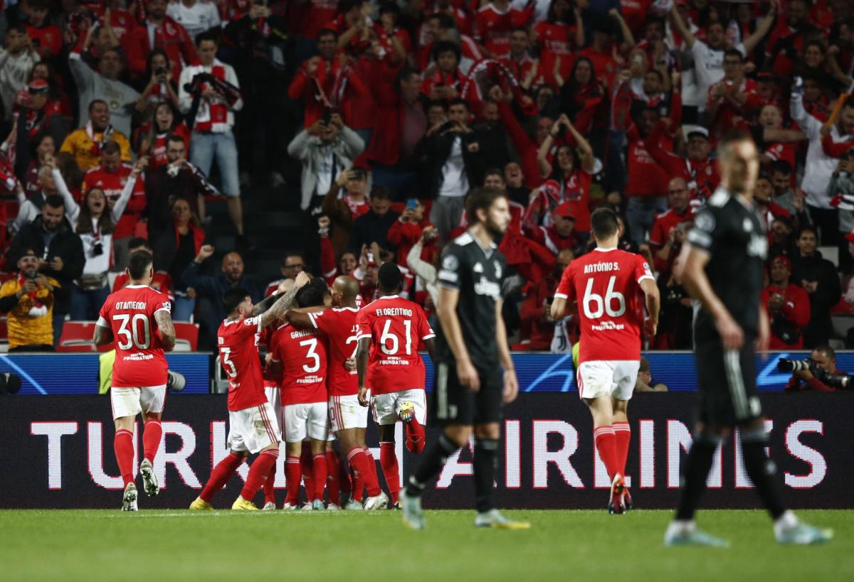 Benfica-Juventus 4-3, bianconeri fuori dalla Champions League