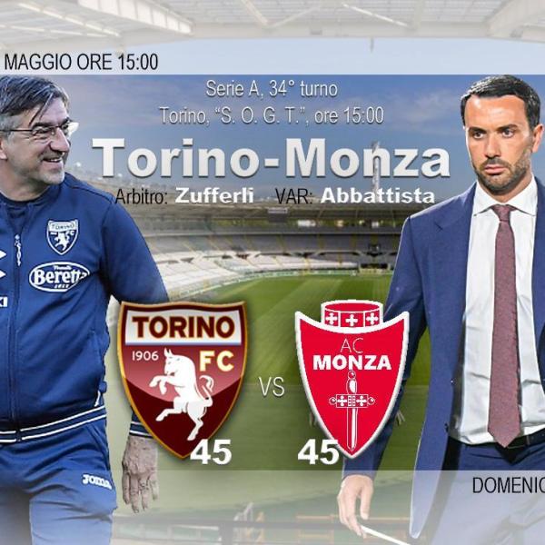 Per la 34^ di A, il Toro ospita il Monza: diretta Tv, diretta streaming e molto altro sul match di domenica delle 15