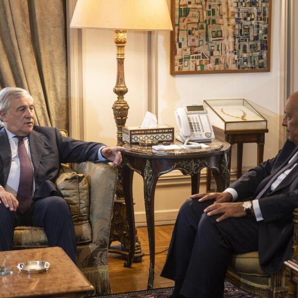 Tajani in Egitto, il ministro a colloquio con l’omologo Shoukry: “Processo Regeni continuerà”