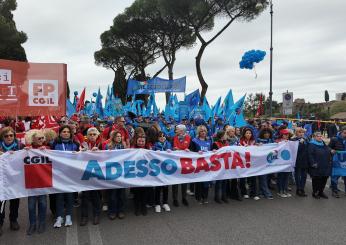 Manifestazione nazionale CGIL e UIL a Roma, Bombardieri: “C’è un Paese reale che soffre”. Landini: “Continueremo a batterci per diritti oggi negati”