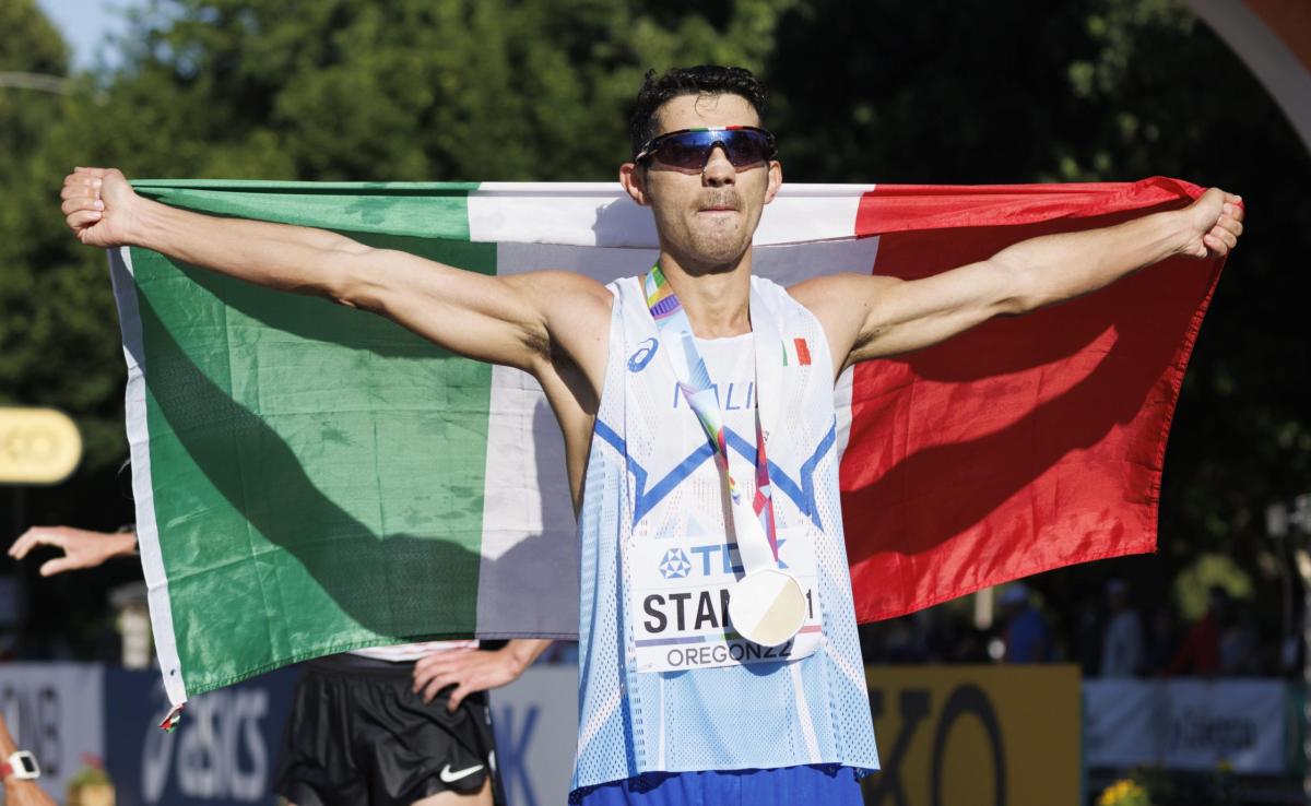 Atletica, la gioia di Stano dopo l’oro: “Dedicato a mia moglie”