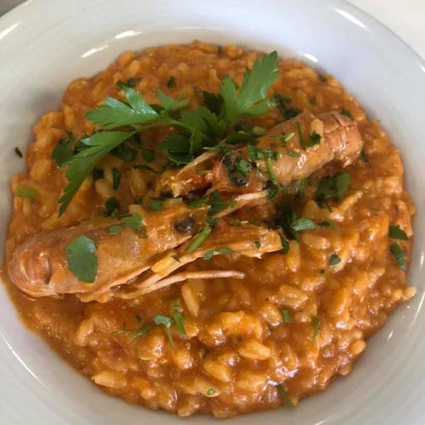 Risotto alla crema di scampi