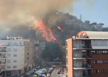 Roma, incendio sulla collina di Monte Mario: sindaco Gualtieri sul posto. I residenti: “Sembrava l’11 settembre”| VIDEO