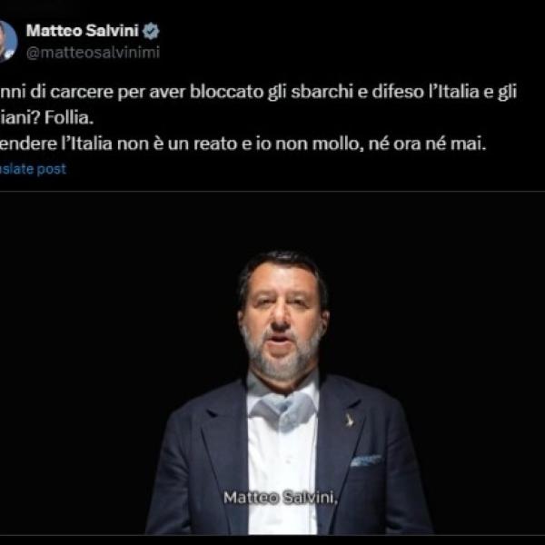 Open Arms, il video shock di Salvini sui social: “Mi dichiaro colpevole di aver difeso l’Italia”. Le reazioni di Meloni e Tajani | VIDEO