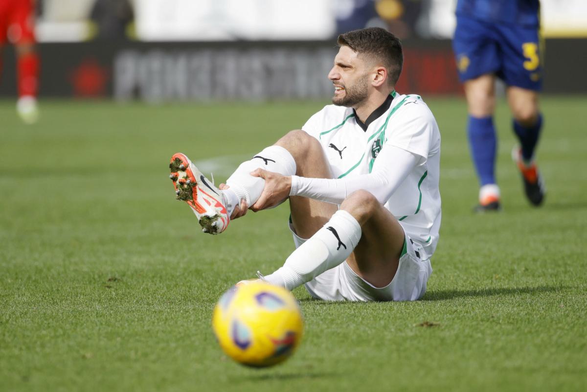 Sassuolo, grave infortunio per Berardi: rottura del tendine d’Achille, salta gli Europei