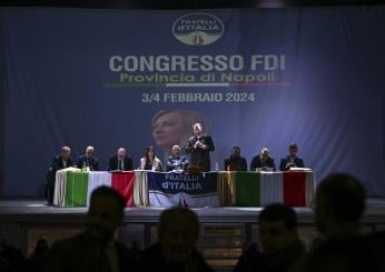 Congresso di Fratelli d’Italia a Roma 2024, si decide il coordinatore del partito nella Capitale: confronto tra Rampelli e Arianna Meloni | VIDEO