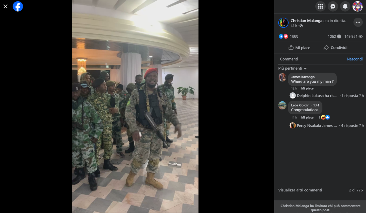 Repubblica Democratica del Congo, sale la tensione: il leader dell’opposizione minaccia un colpo di stato con una live su Facebook