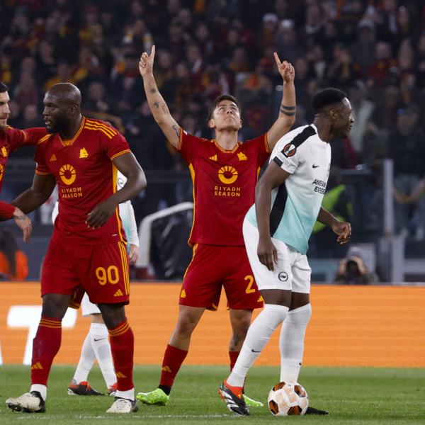 Roma – Brighton 4-0 cronaca e tabellino: giallorossi straripanti, squadra senza limiti illuminata da Pellegrini e Dybala | FOTO