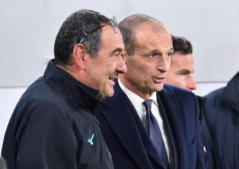 Juventus-Lazio, Allegri: “Fatte ottime cose. La sosta ci voleva”. Sarri: “Risultato bugiardo. Questo calendario è follia”