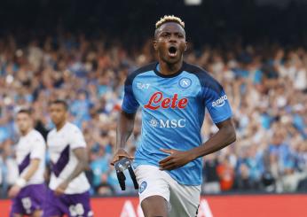 Napoli-Fiorentina 1-0, Osimhen da record: azzurri ancora in festa