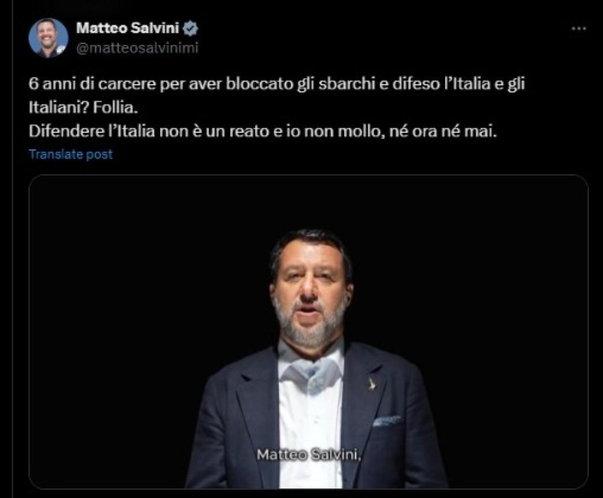 Open Arms, il video shock di Salvini sui social: “Mi dichiaro colpevole di aver difeso l’Italia”. Le reazioni di Meloni e Tajani | VIDEO