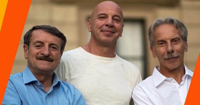 Aldo, Giovanni e Giacomo sul set del nuovo film di Natale