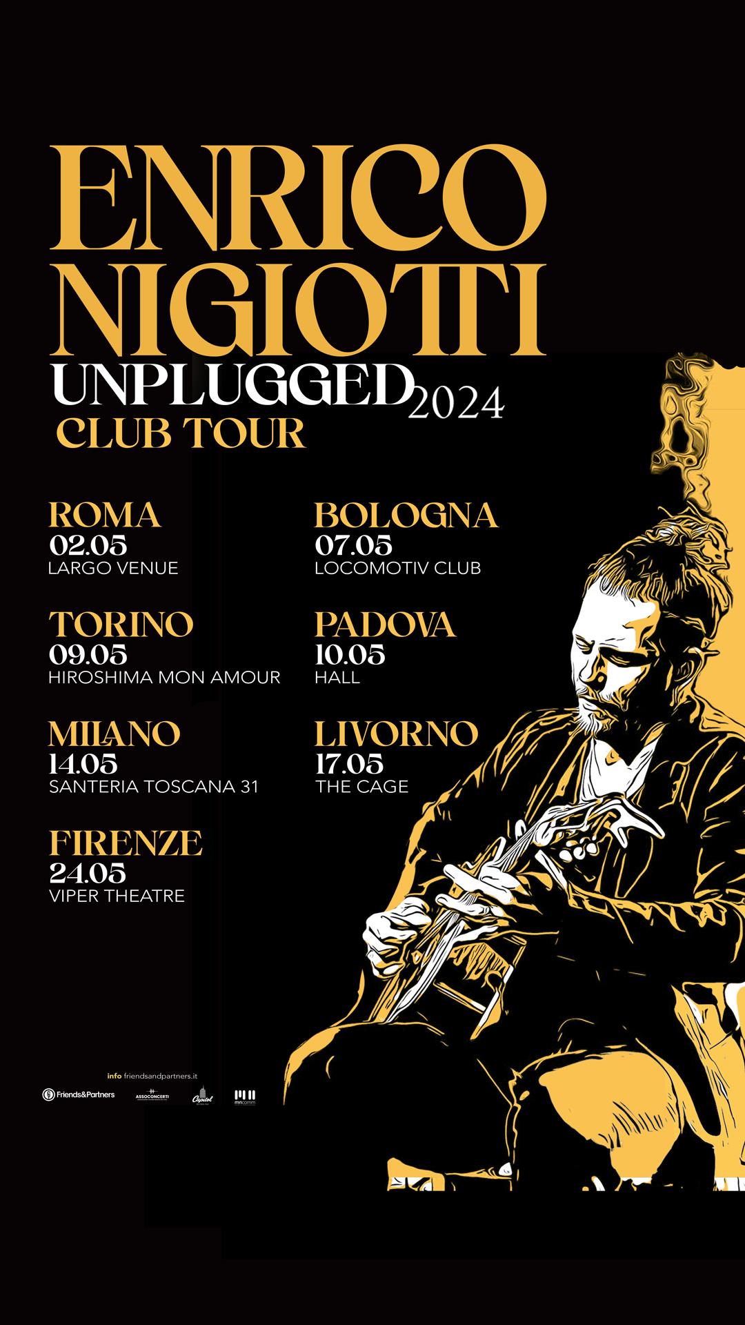 Concerti Enrico Nigiotti nel 2024: date, biglietti, prezzi e scaletta dell’Unplugged Club Tour