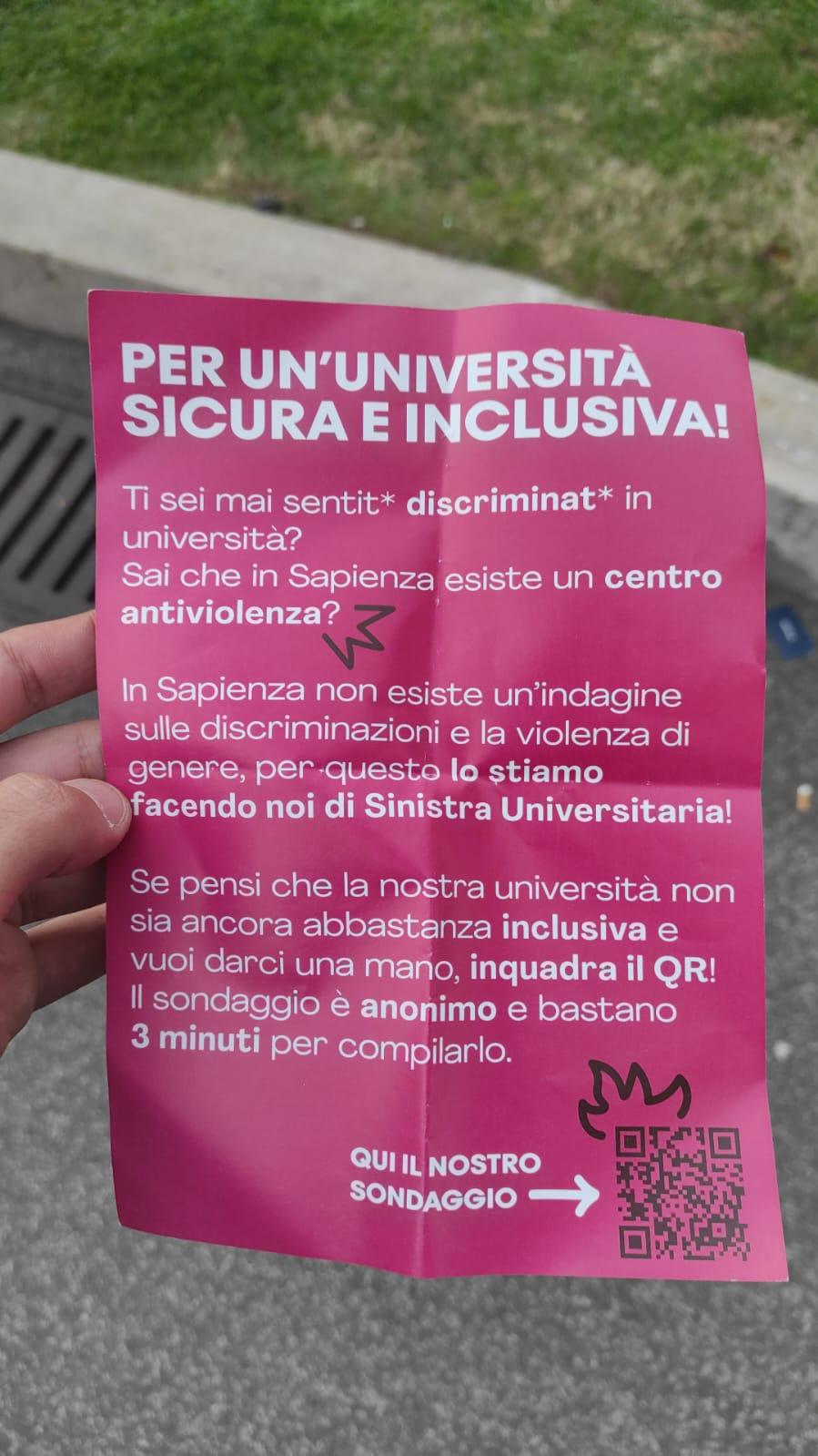 Manifestazione alla Sapienza