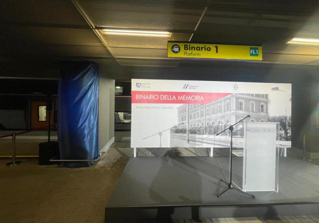 binario della memoria stazione tiburtina roma