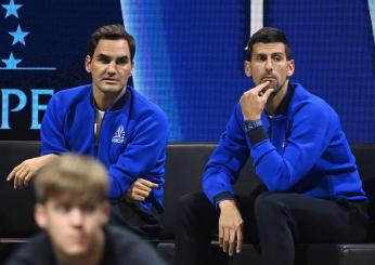 Tennis, Novak Djokovic elogia Federer: “Tutto il suo lavoro è stato per me un modello e una fonte d’ispirazione”