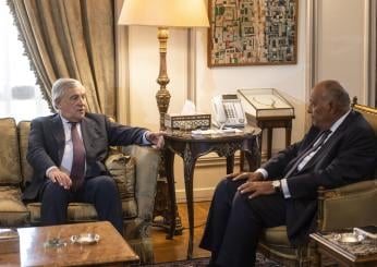 Tajani in Egitto, il ministro a colloquio con l’omologo Shoukry: “Processo Regeni continuerà”