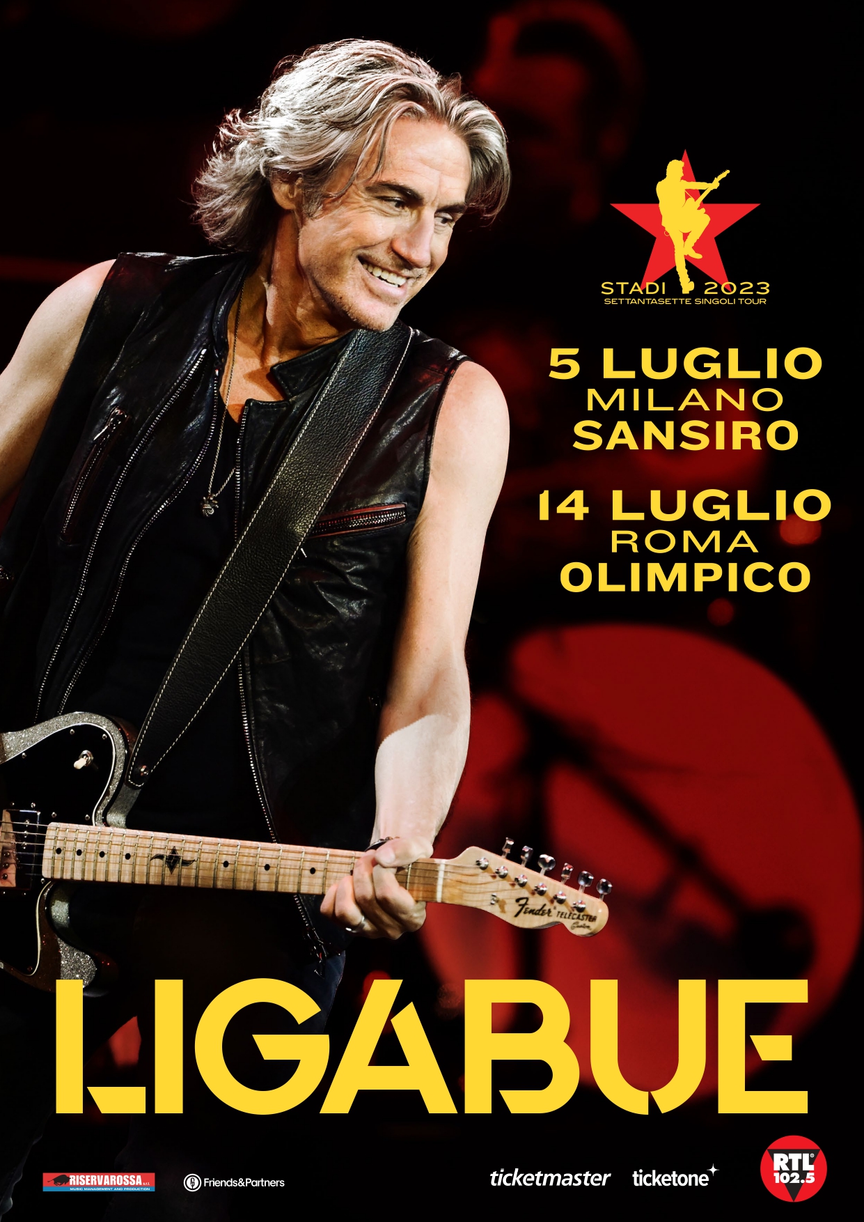 Luciano Ligabue tour 2023 dove, quando e biglietti