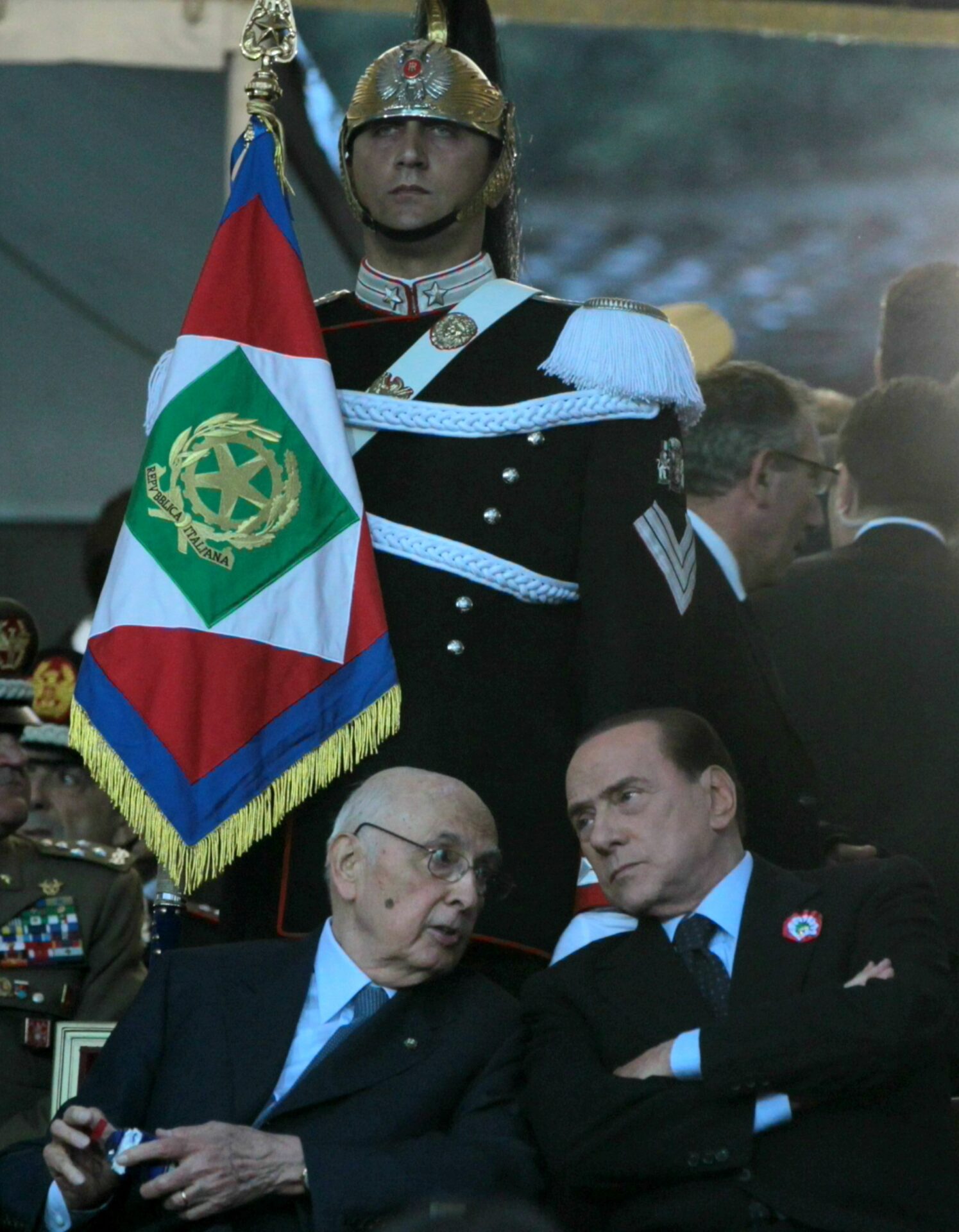 L'allora premier Berlusconi e l'ex presidente della Repubblica Giorgio Napolitano nel 2011