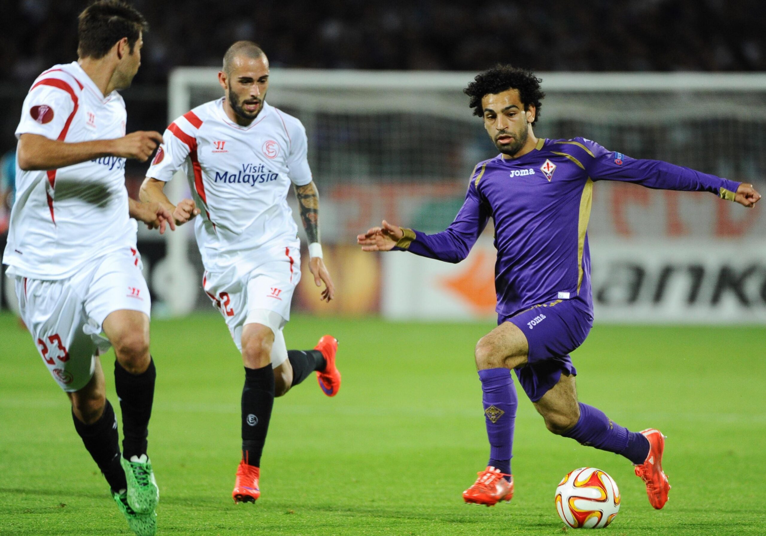 Salah con la maglia della Fiorentina