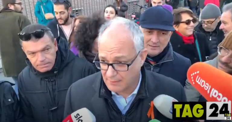 Gualtieri alla manifestazione del 25 novembre a Roma: "Gli uomini devono ribellarsi e fare rumore per le donne"| VIDEO