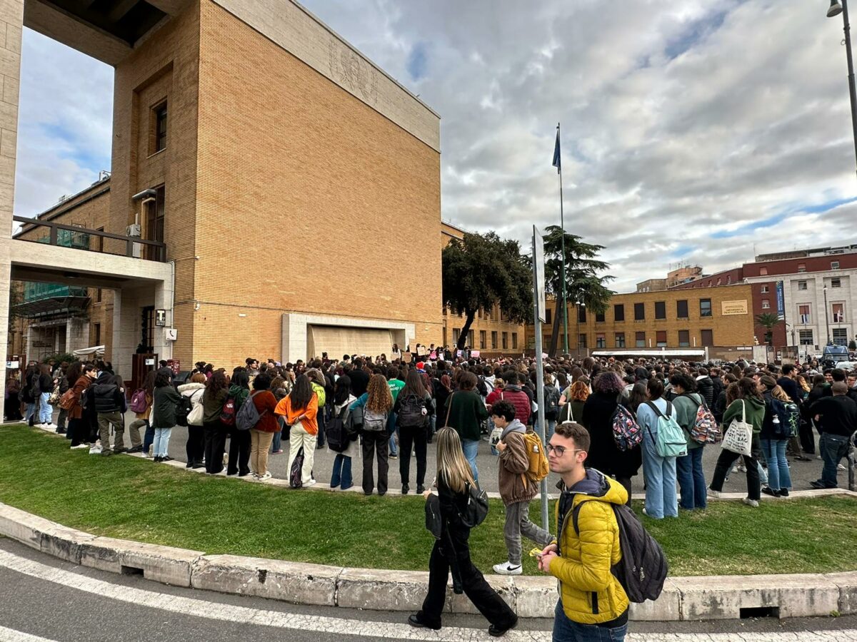 Manifestazione alla Sapienza per Giulia Cecchettin