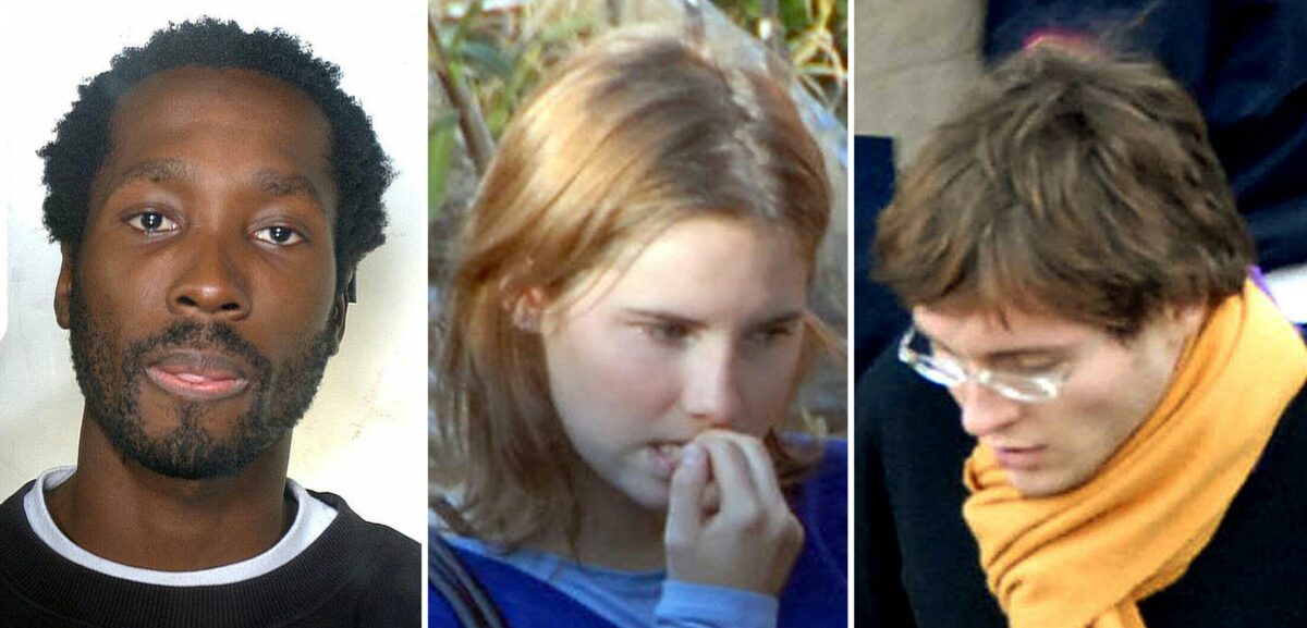 Rudy Guede, Amanda Knox e Raffaele Sollecito