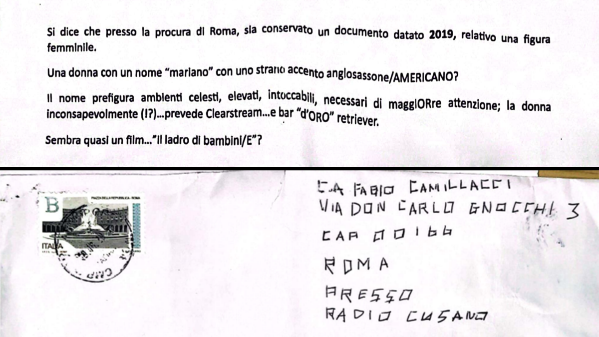 Lettera anonima Emanuela Orlandi