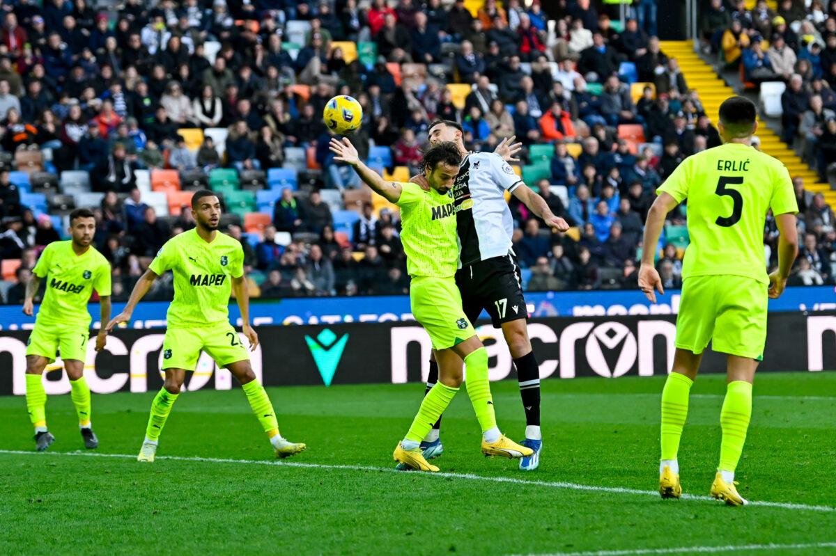 Rimonta Berardi, Udinese-Sassuolo 2-2. Successo Fiorentina con Beltran. Cronaca e tabellino