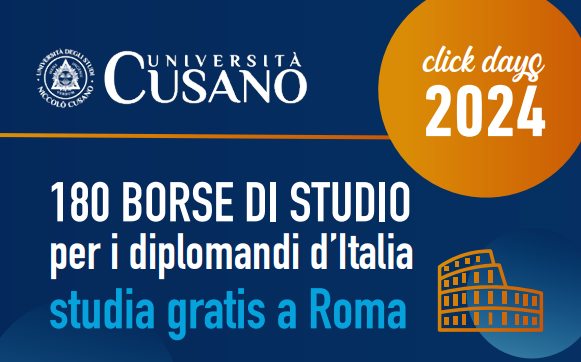 Click Days 2024, tornano le borse di studio gratuite dell'UniCusano: quante sono e come ottenerle?