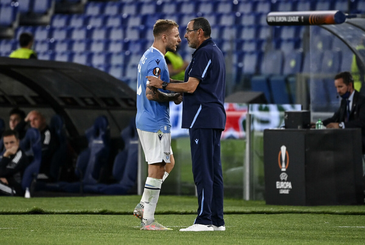 Lazio, Immobile ringrazia e saluta Sarri: "Abbiamo gioito e lottato insieme"