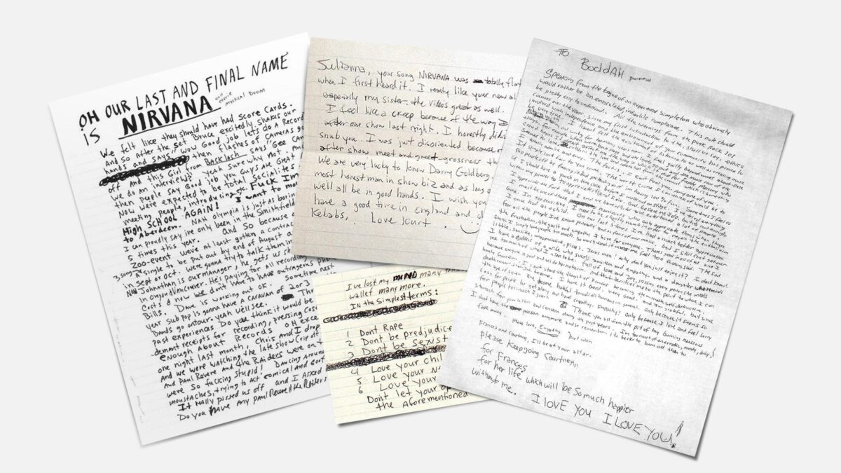 Cosa c'era scritto nella lettera di Kurt Cobain? La storia dell'addio prima della morte del cantante