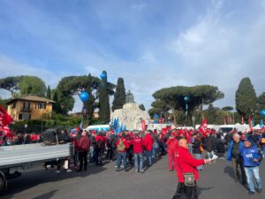 manifestazione CGIL UIL roma