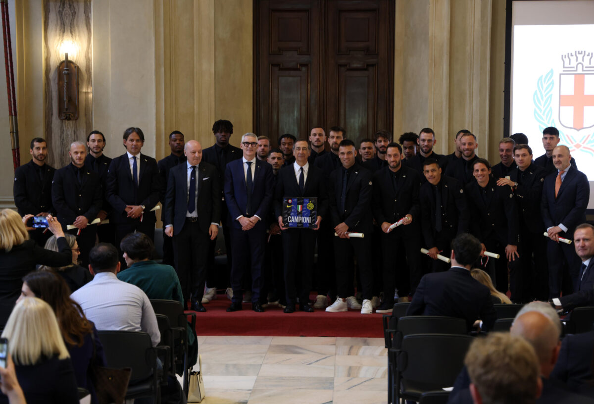 L'Inter riceve l'Ambrogino d'oro: alla cerimonia presenti dirigenza e squadra