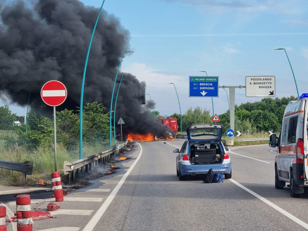 Como, incidente in via Brianza ad Erba: coinvolti due camion e tre vetture, ferite cinque persone