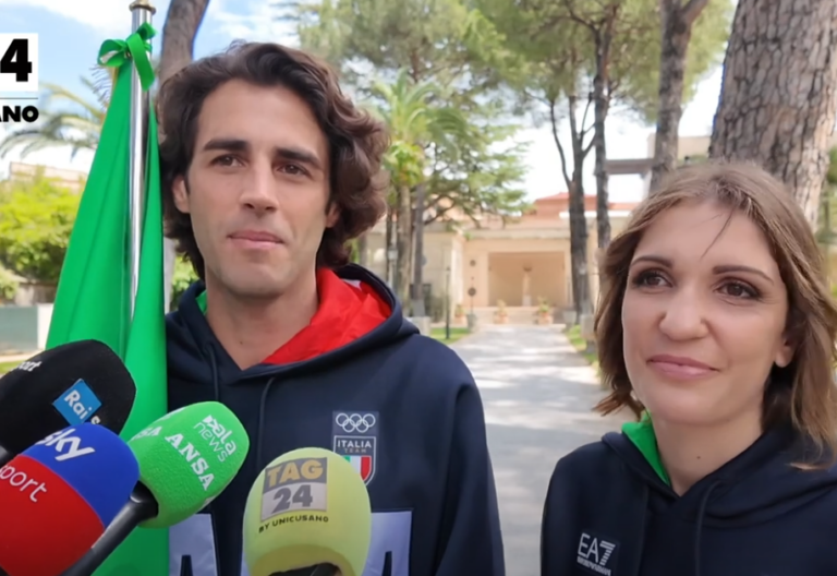 Olimpiadi Parigi 2024, Tamberi ed Errigo al Quirinale: "Orgogliosi di essere portabandiera, Mattarella da brividi sulla pace" | VIDEO