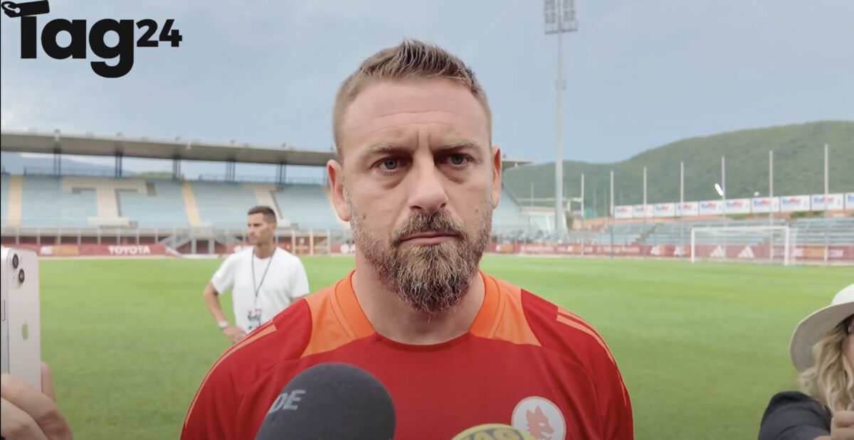 Roma-Olympiakos 1-1 De Rossi post partita: “Sono soddisfatto, tutti i calciatori che compriamo sono forti. Ne arriveranno altri” | Video