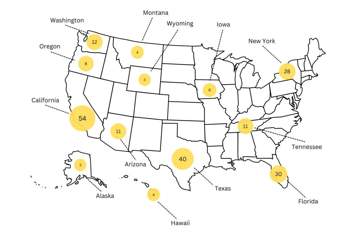 Mappa grandi elettori. Dati: US National Archives