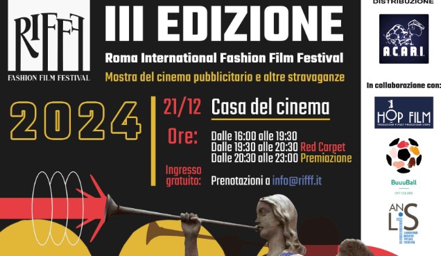 Torna il RIFFF, Roma International Fashion Film Festival: programma della 3a edizione